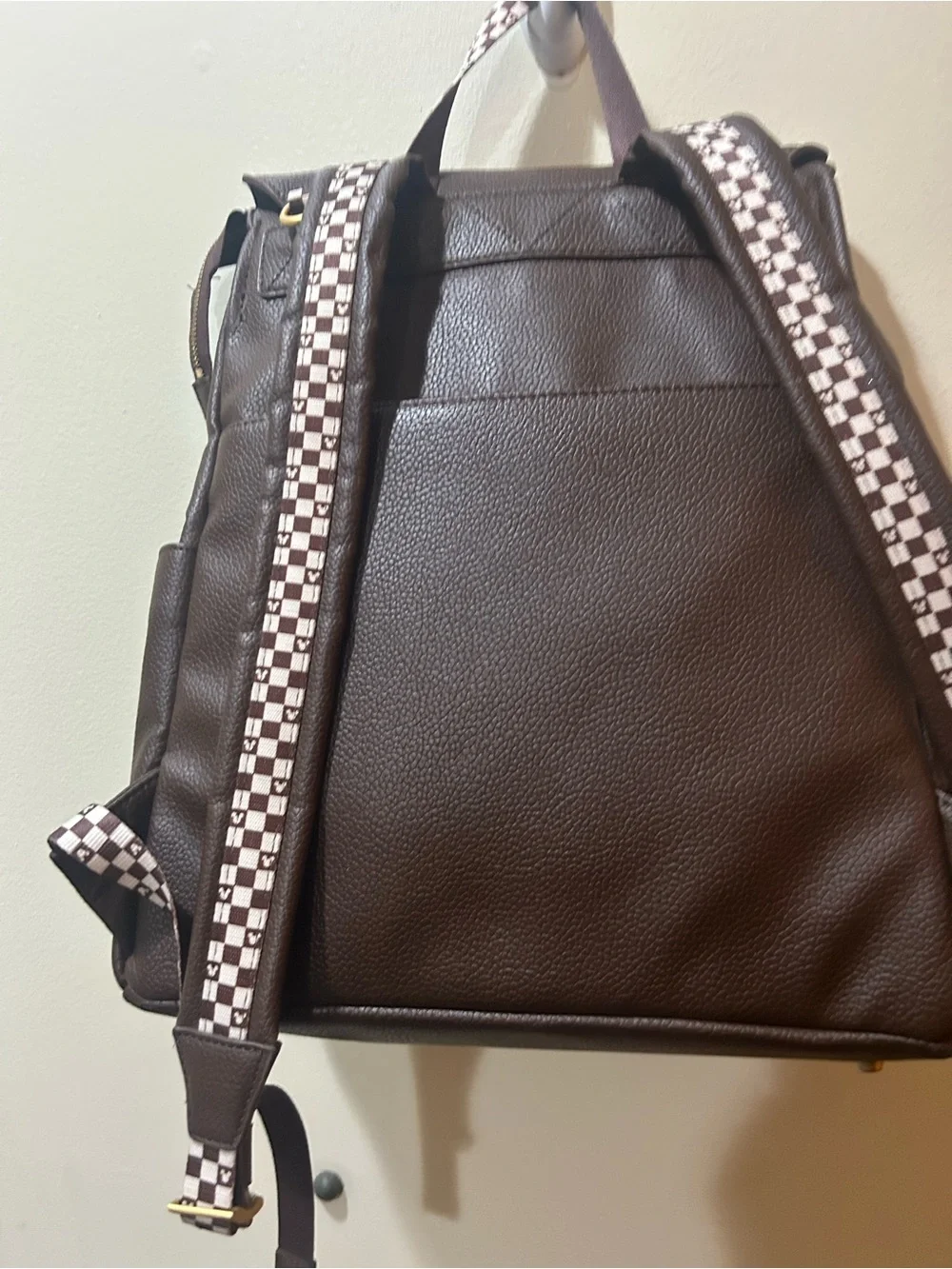 Freshly picked Dark Brown Mickey Ear Backpack with Gold Accents